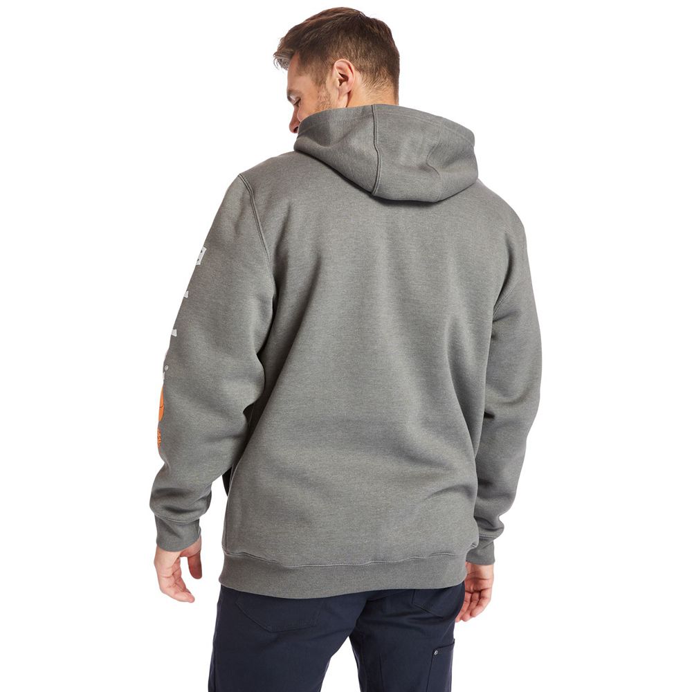 Timberland Mens Sweatshirts PRO® Big & Tall Hood Honcho Full-Zip Hoodie - Grey - India DF1203965